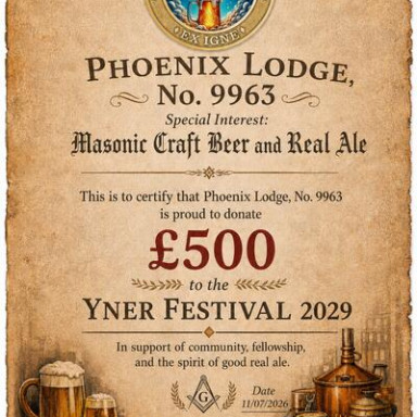 Phoenix Lodge Banner Dedication & Festival Donation